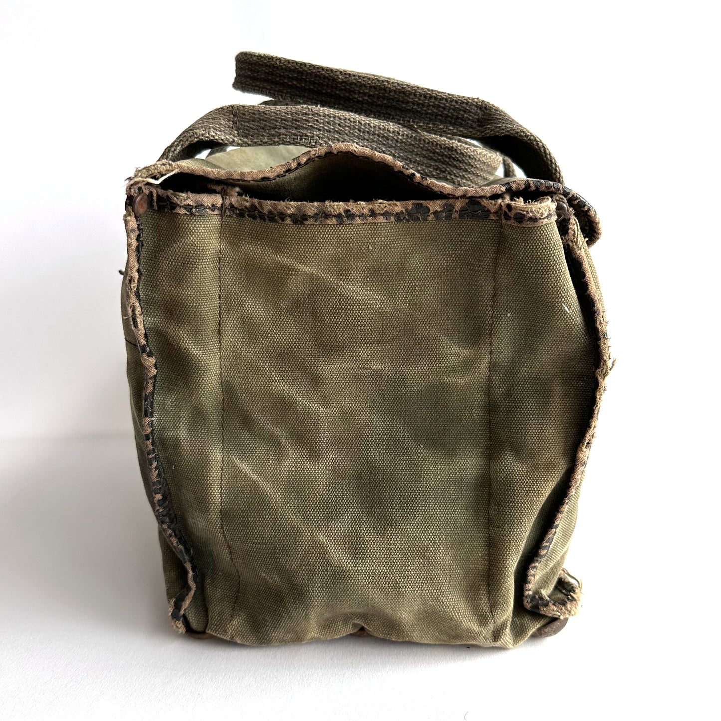 Vintage Military Olive Drab Canvas/Leather Supply Bag