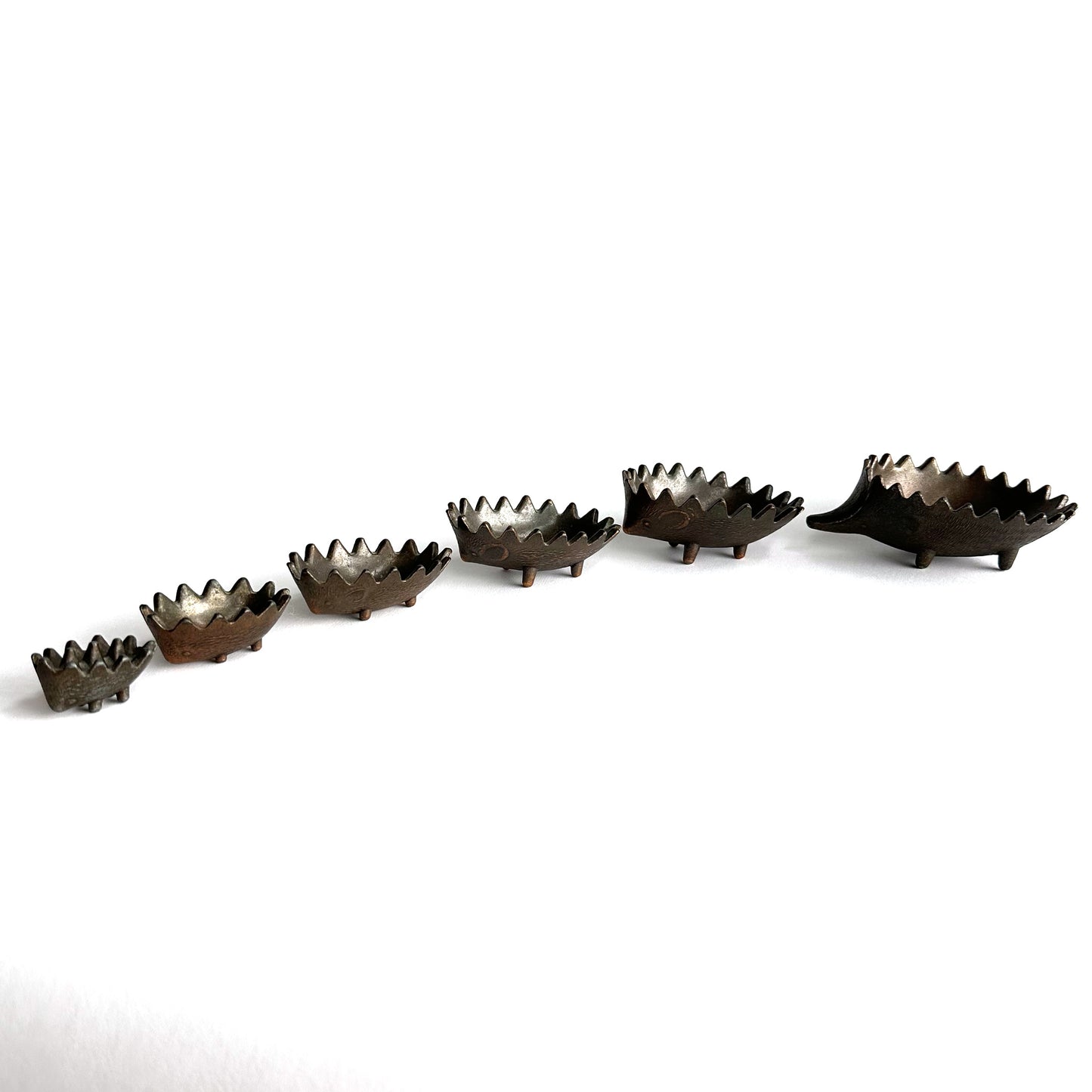 Mid-Century Walter Bosse Style Nesting Hedgehog Ashtrays