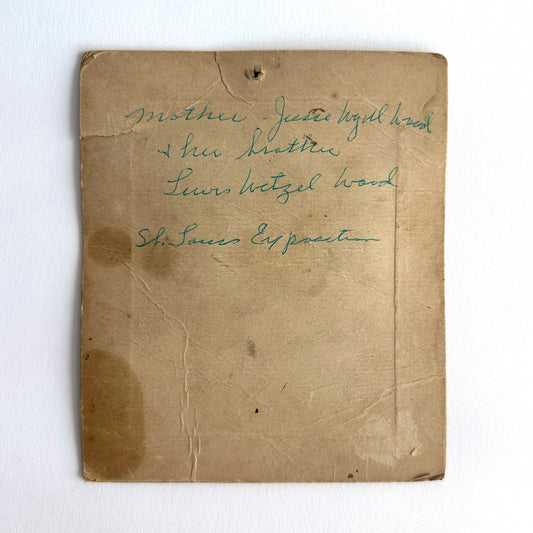 Early 1900's St. Louis Exposition Novelty Studio Cabinet Card - Alligator Hunting Scene