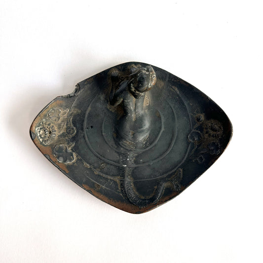 Antique Art Nouveau Mermaid Trinket Dish
