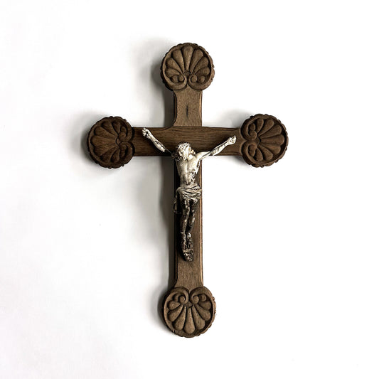 Antique Early 1900’s European Wooden Wall Crucifix