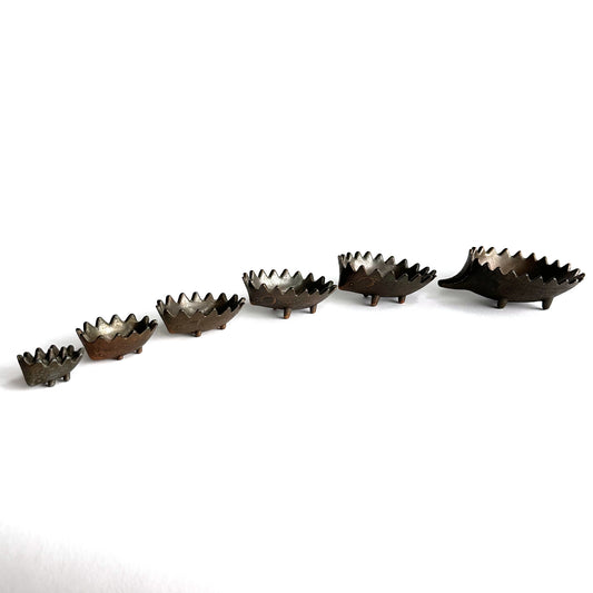Mid-Century Walter Bosse Style Nesting Hedgehog Ashtrays